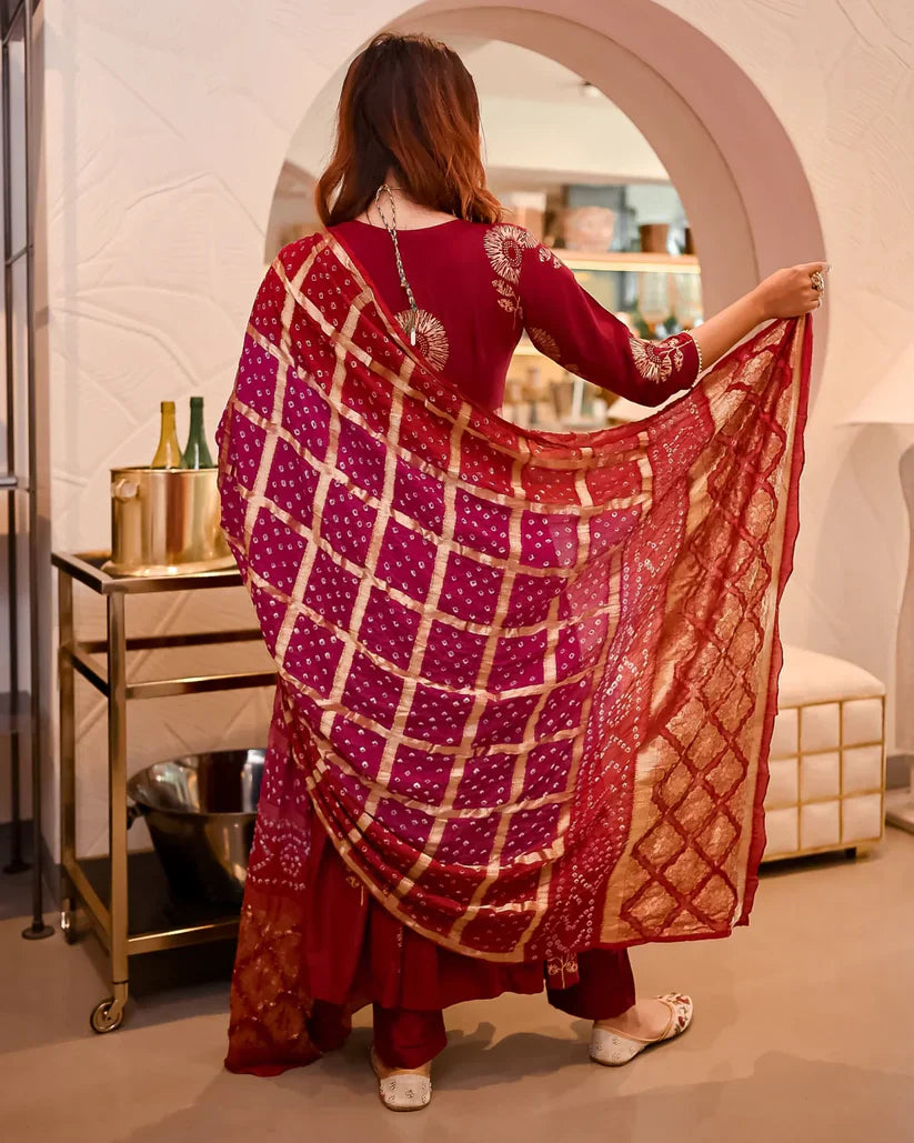 2 Combo Suit Set With Dupatta