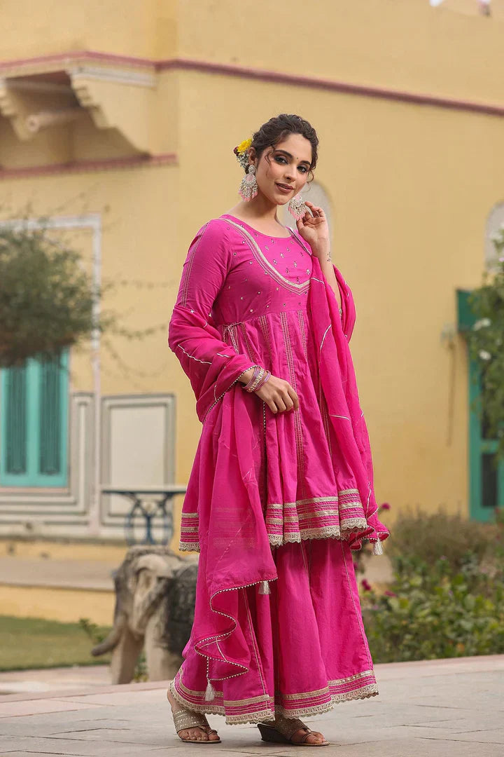 2 Combo Suit Set With Dupatta