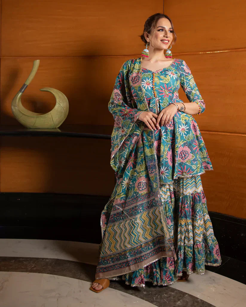 2 Combo Suit Set With Dupatta