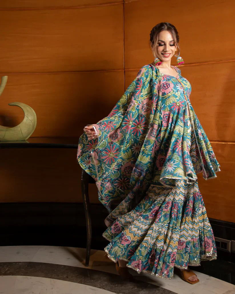 2 Combo Suit Set With Dupatta