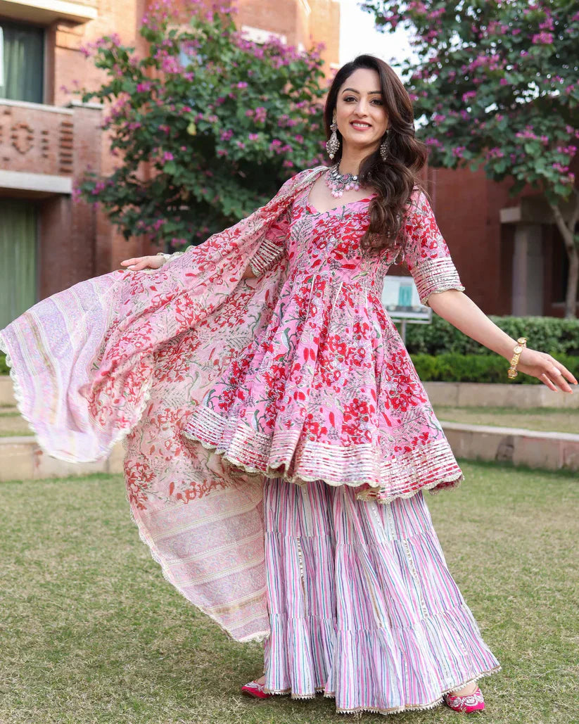 2 Combo Suit Set With Dupatta