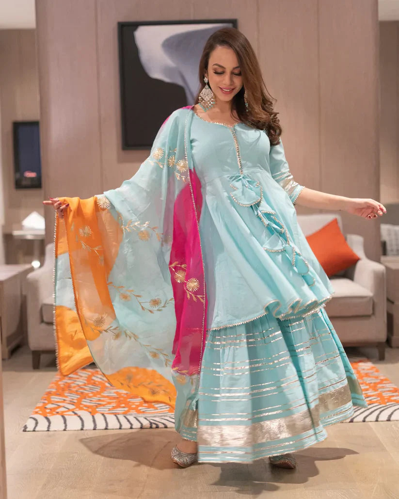 2 Combo Suit Set With Dupatta