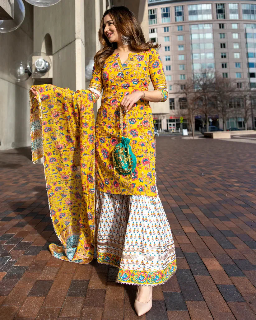 2 Combo Suit Set With Dupatta