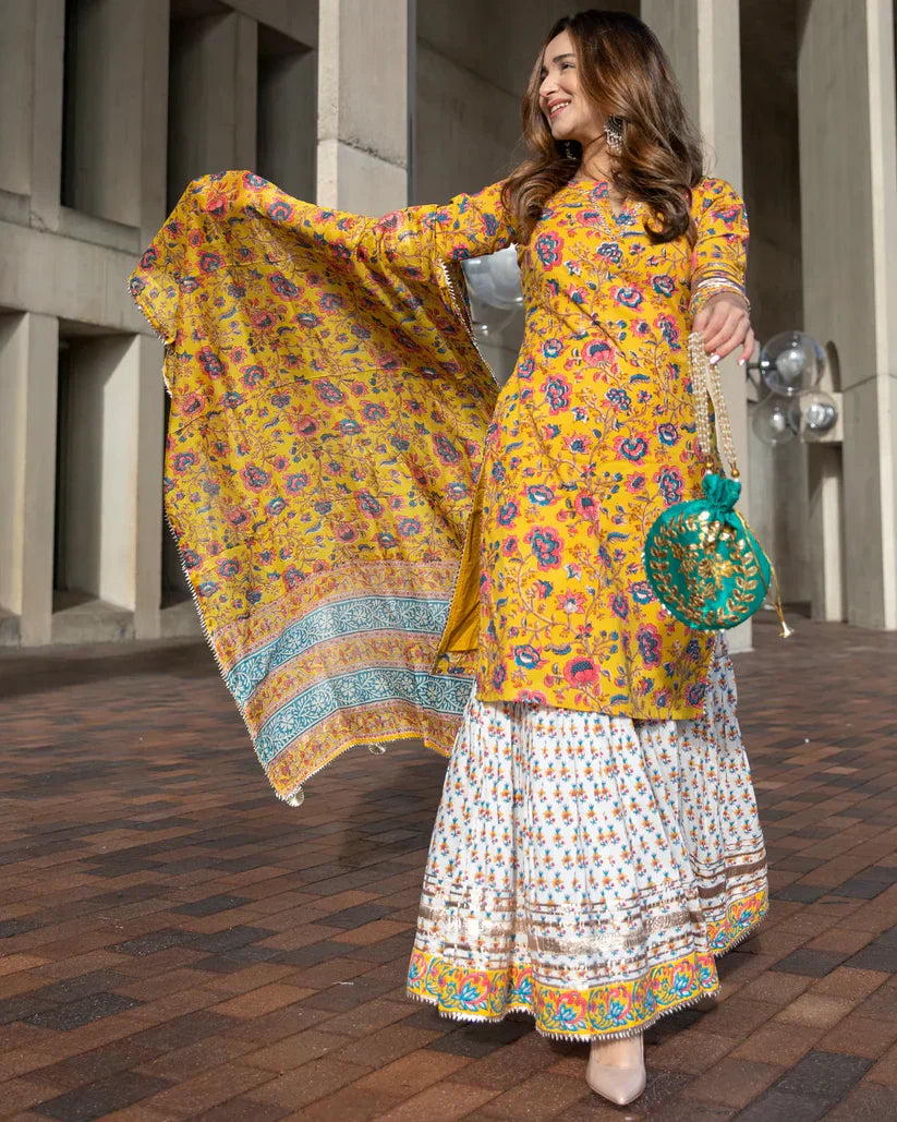 2 Combo Suit Set With Dupatta