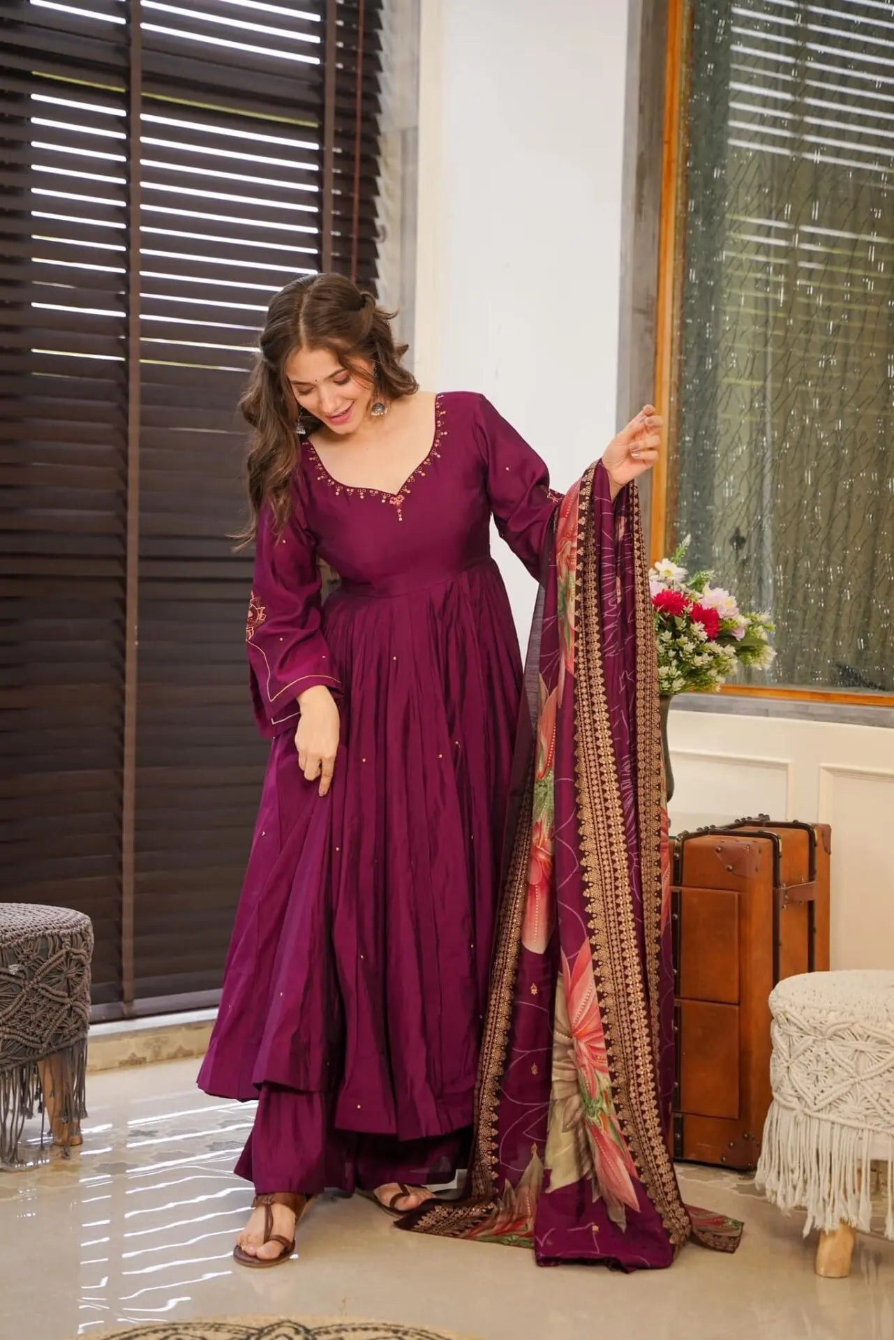 2 Combo Suit Set With Dupatta