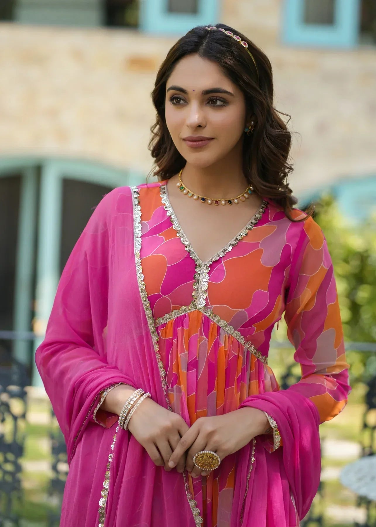 2 Combo Suit Set With Dupatta