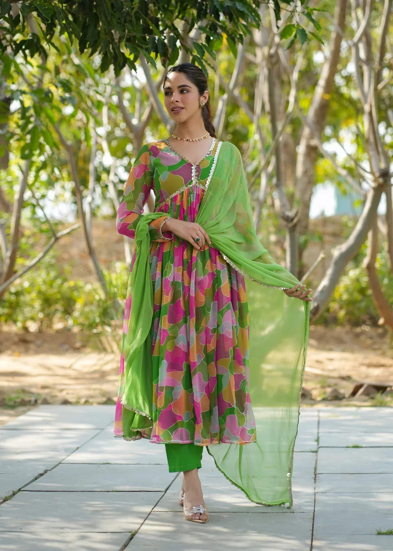 2 Combo Suit Set With Dupatta