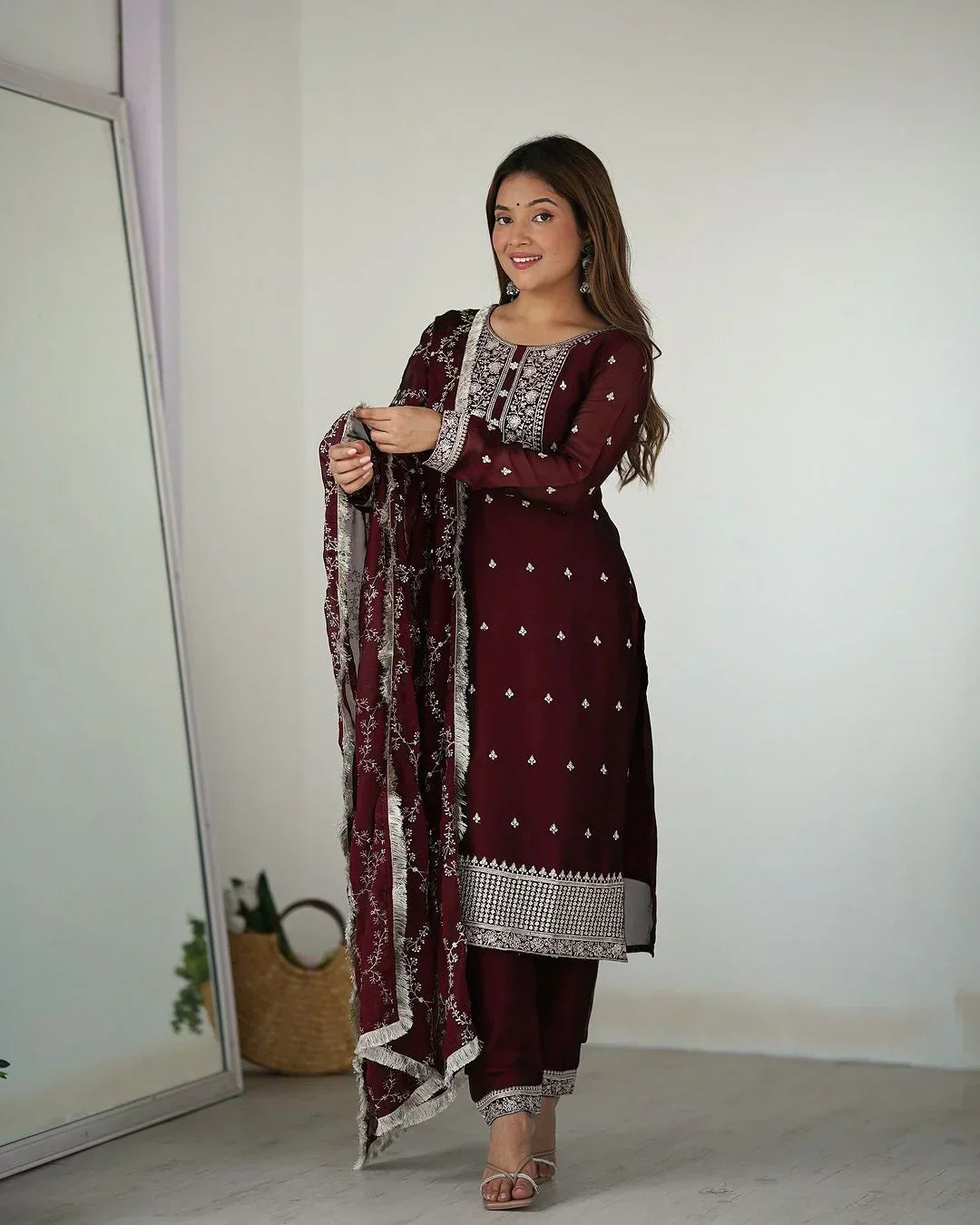 2 Combo Suit Set With Dupatta