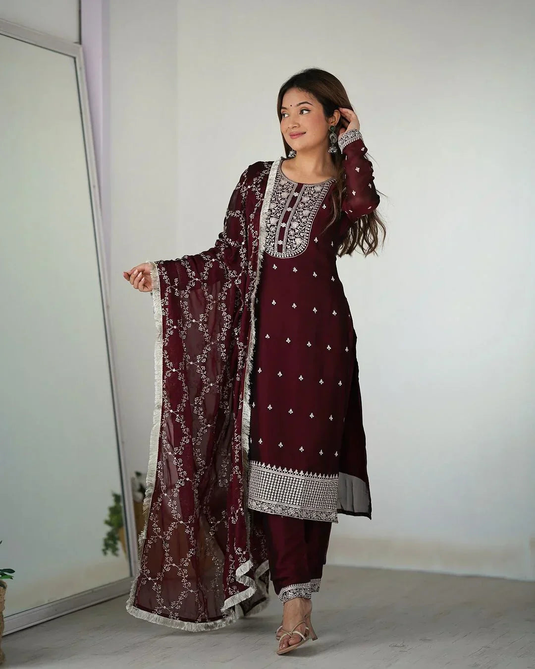 2 Combo Suit Set With Dupatta