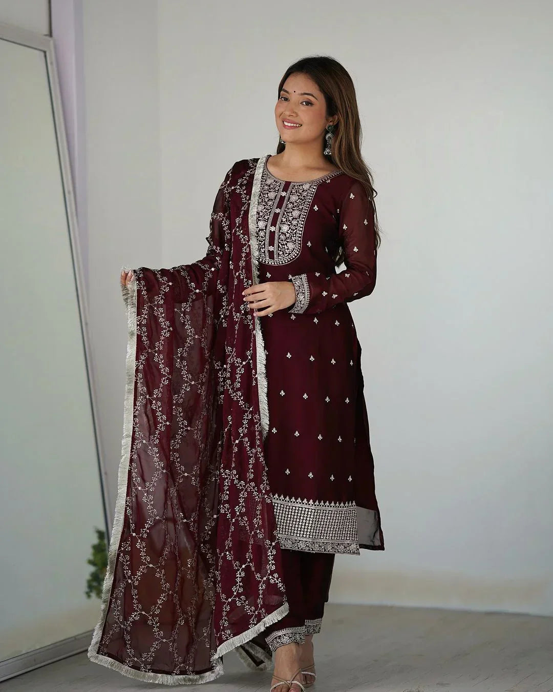 2 Combo Suit Set With Dupatta