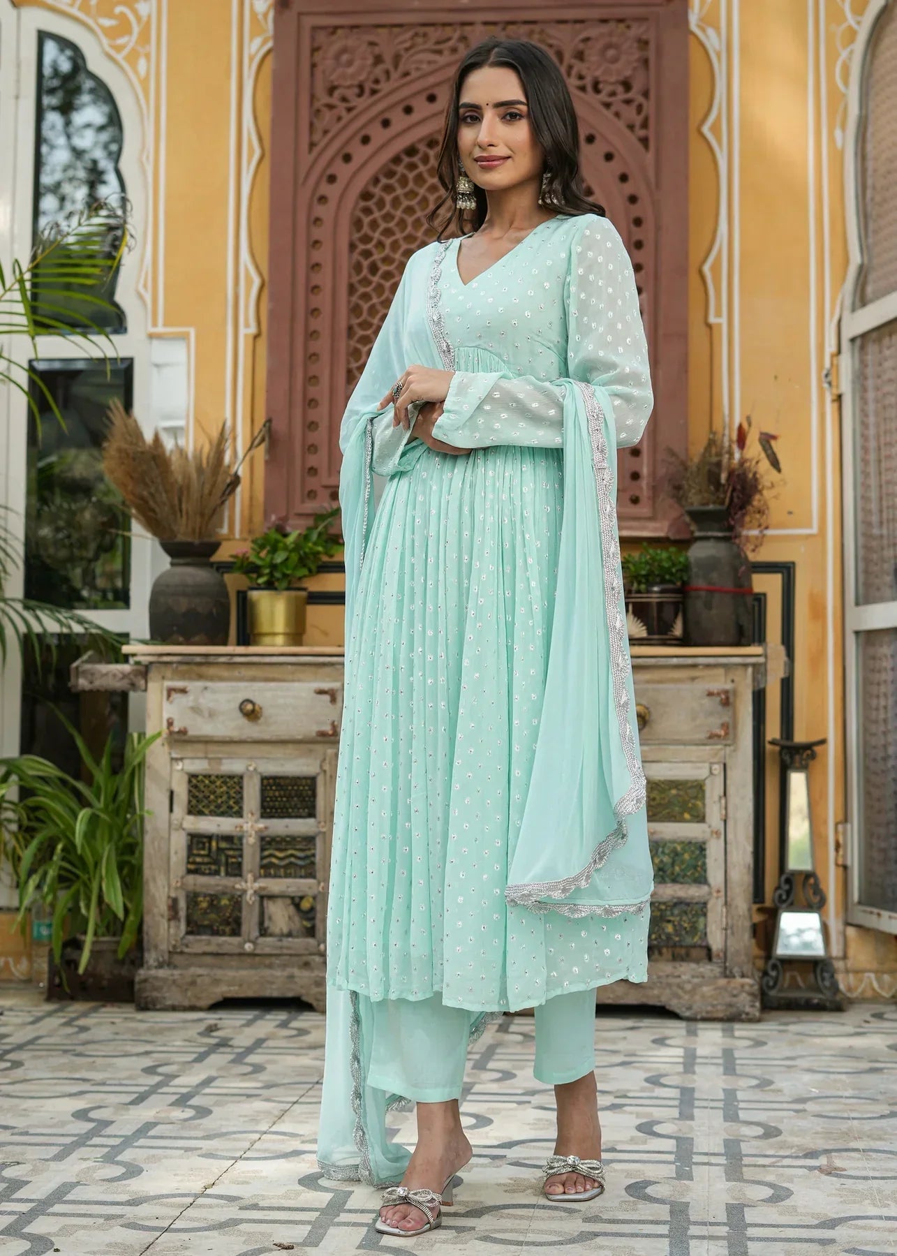 2 Combo Suit Set With Dupatta