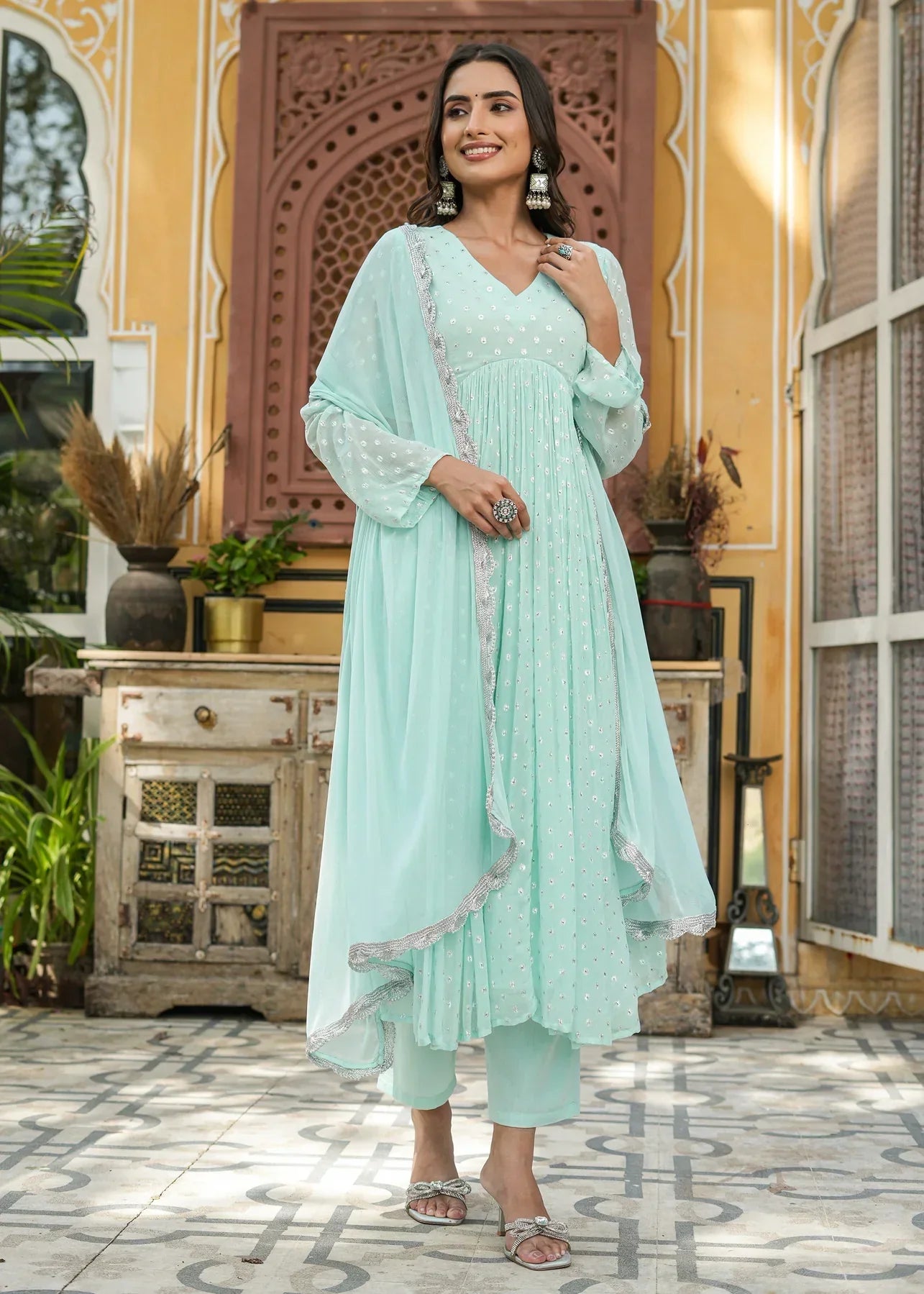 2 Combo Suit Set With Dupatta