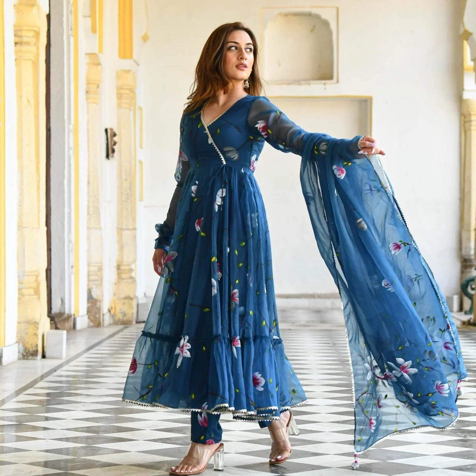 2 Combo Suit Set With Dupatta