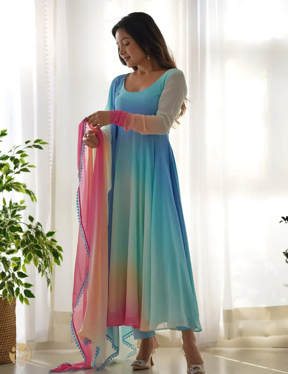 2 Combo Suit Set With Dupatta