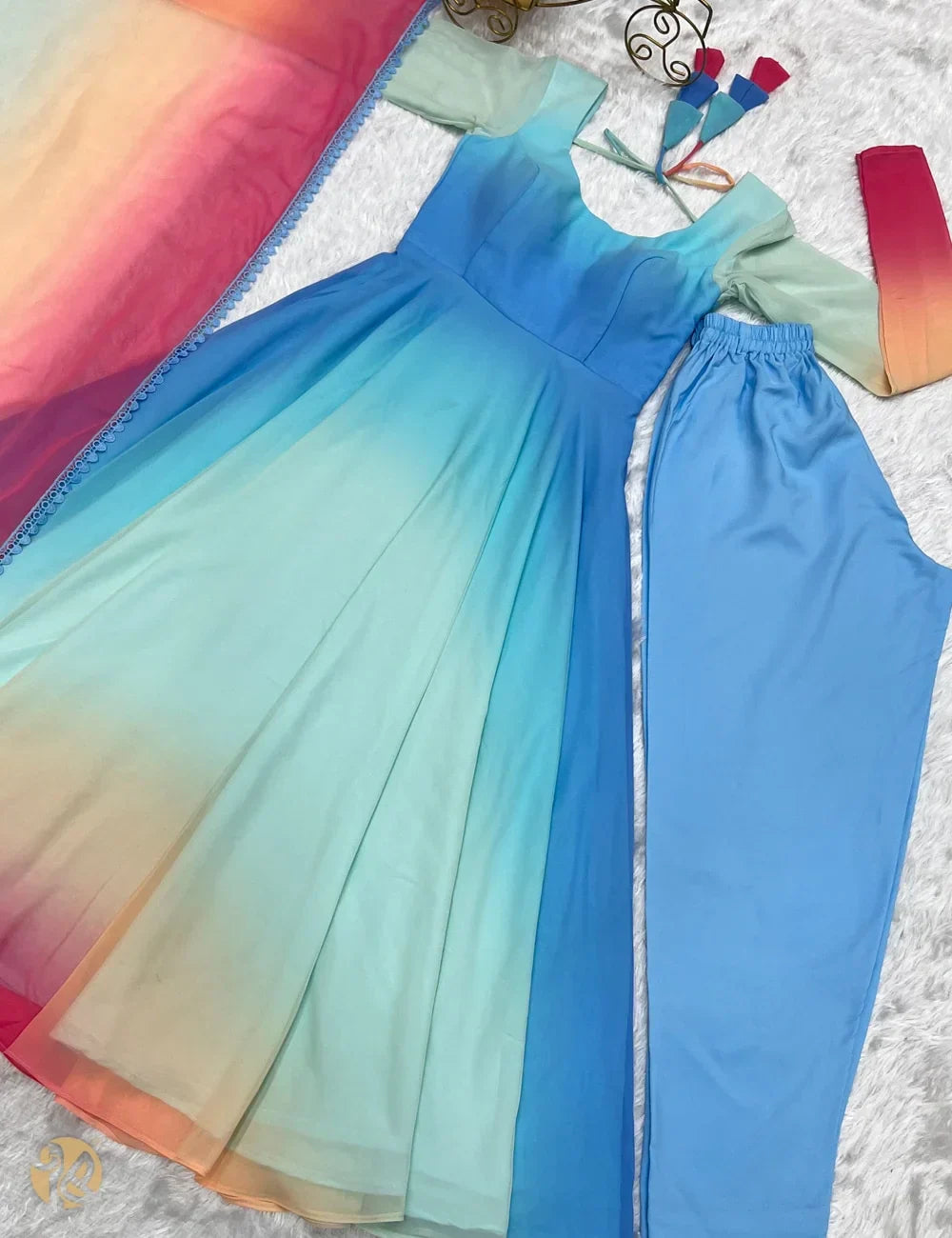 2 Combo Suit Set With Dupatta