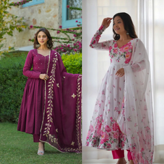 2 Combo Suit Set With Dupatta