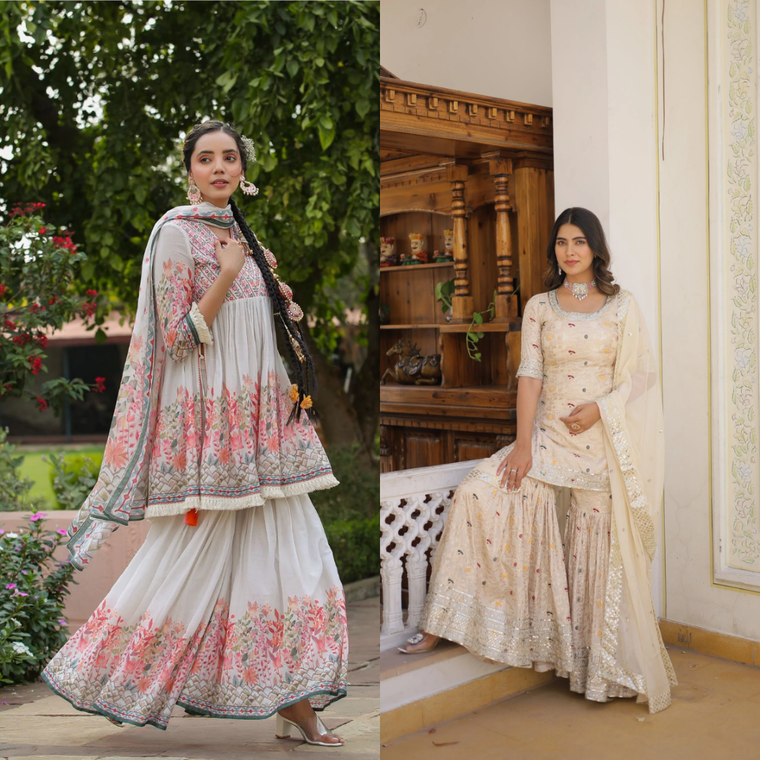 2 Combo Suit Set With Dupatta