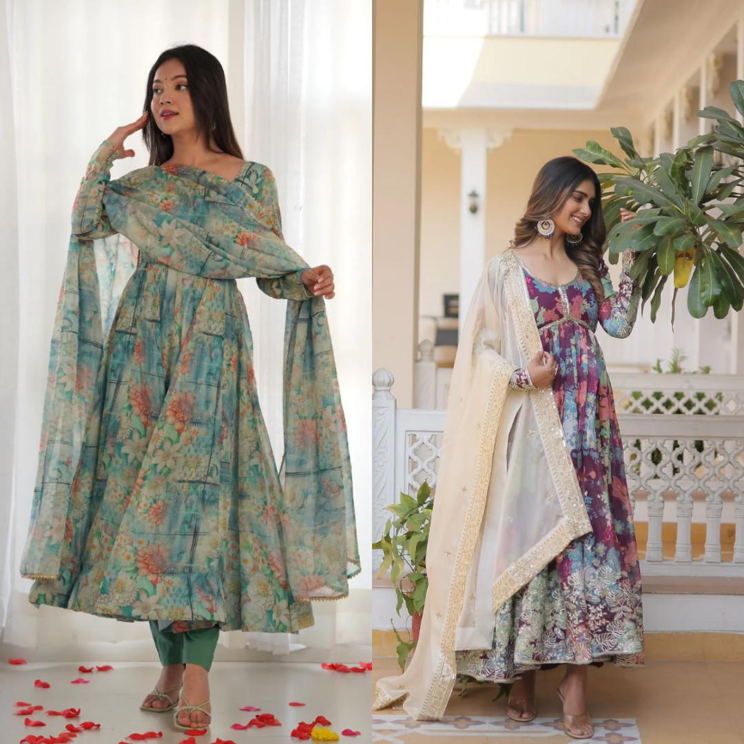 2 Combo Suit Set With Dupatta