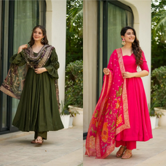 2 Combo Suit Set With Dupatta