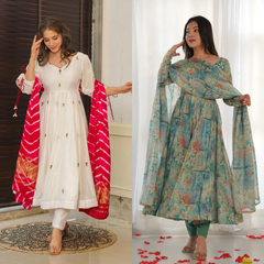 2 Combo Suit Set With Dupatta
