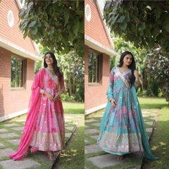 2 Combo Suit Set With Dupatta