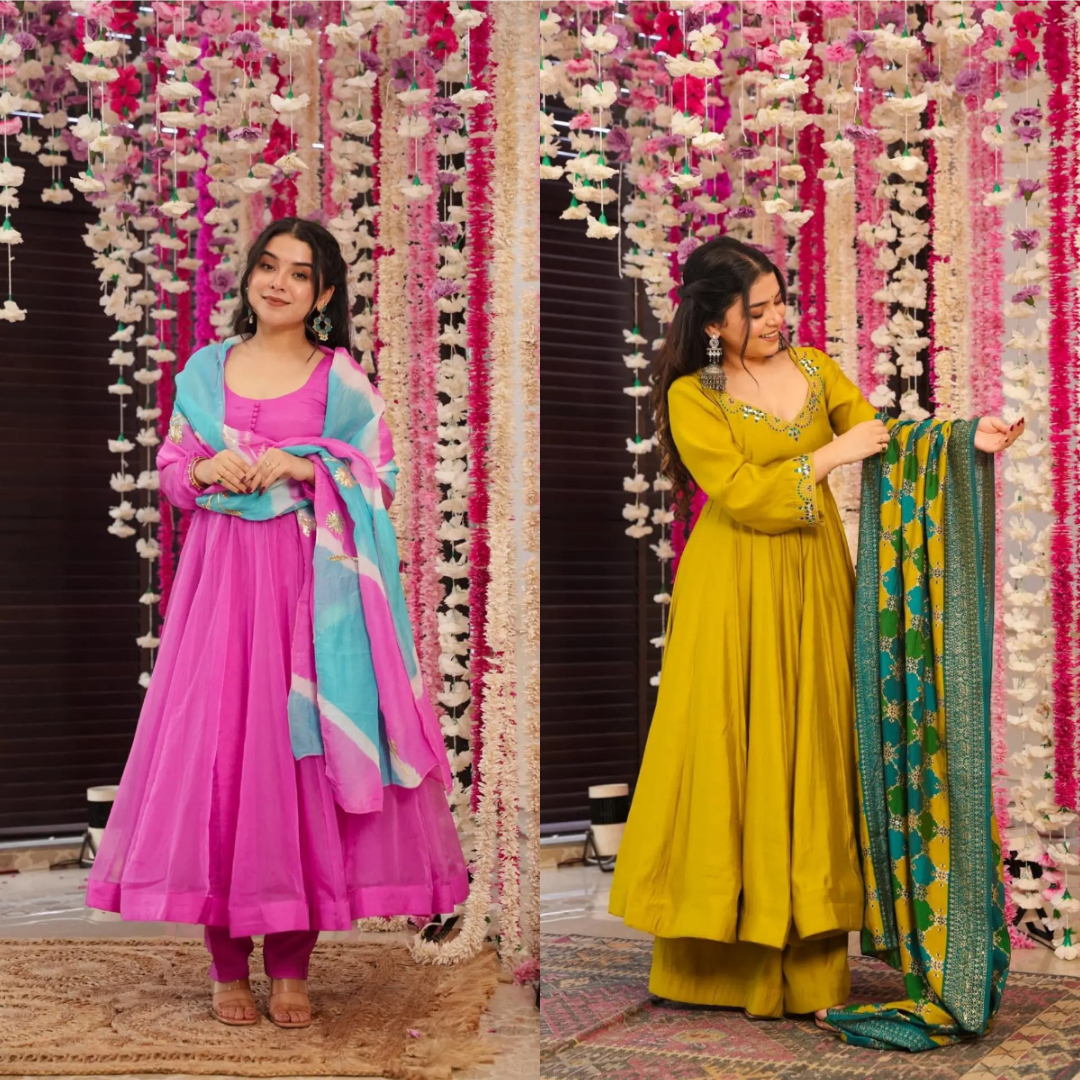 2 Combo Suit Set With Dupatta