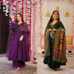 2 Combo Suit Set With Dupatta