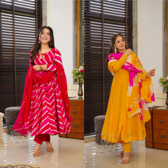 2 Combo Suit Set With Dupatta