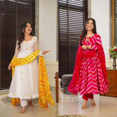 2 Combo Suit Set With Dupatta