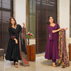 2 Combo Suit Set With Dupatta