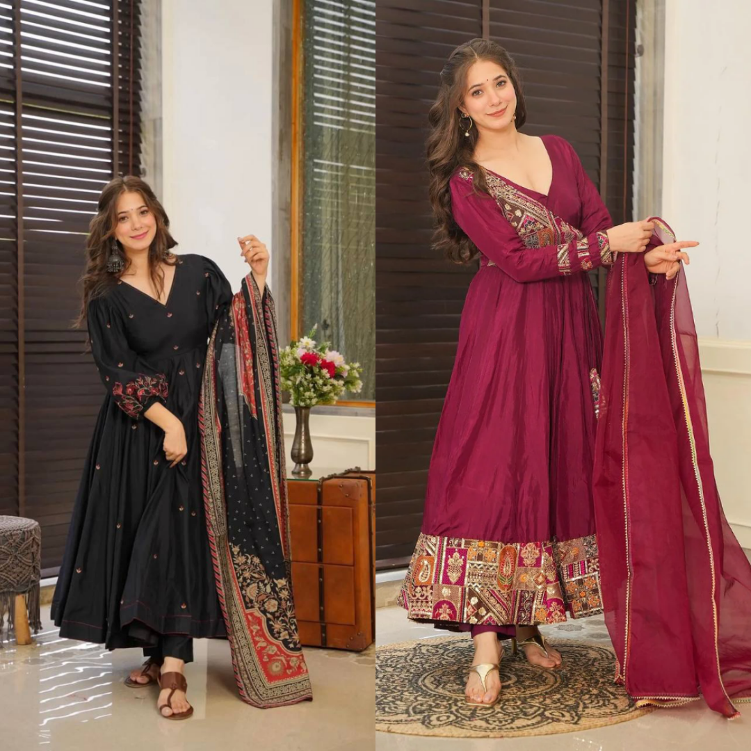2 Combo Suit Set With Dupatta