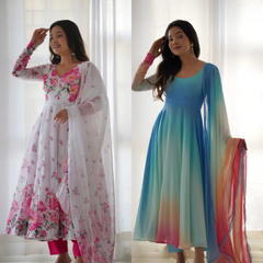 2 Combo Suit Set With Dupatta