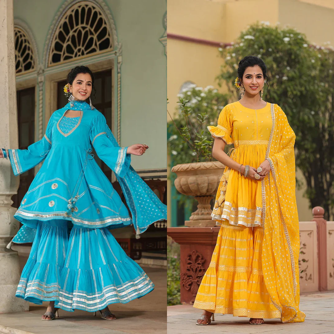 2 Combo Suit Set With Dupatta