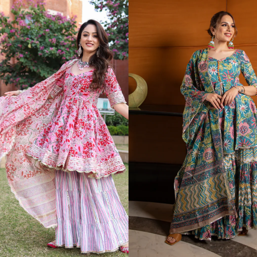 2 Combo Suit Set With Dupatta