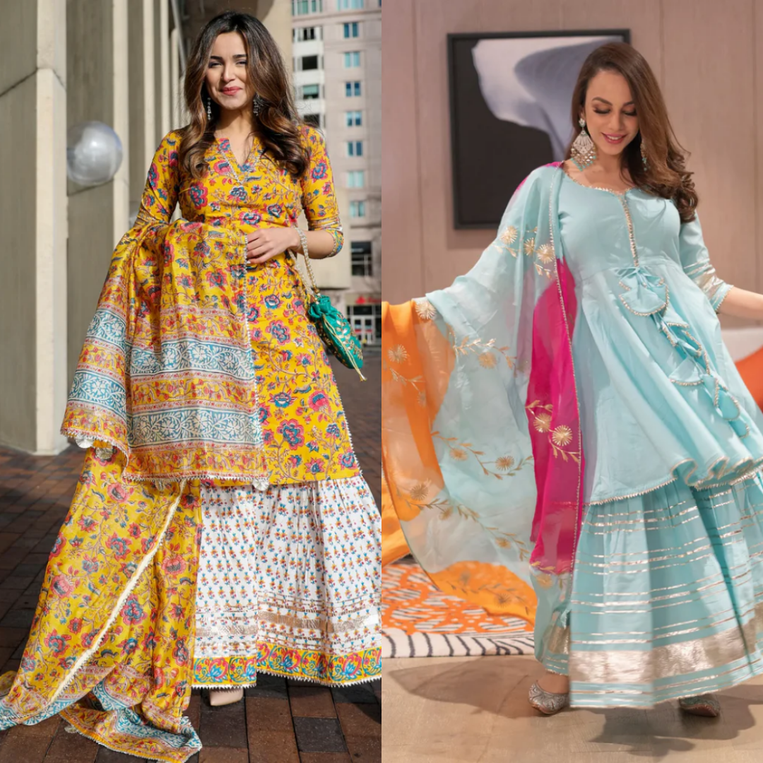 2 Combo Suit Set With Dupatta