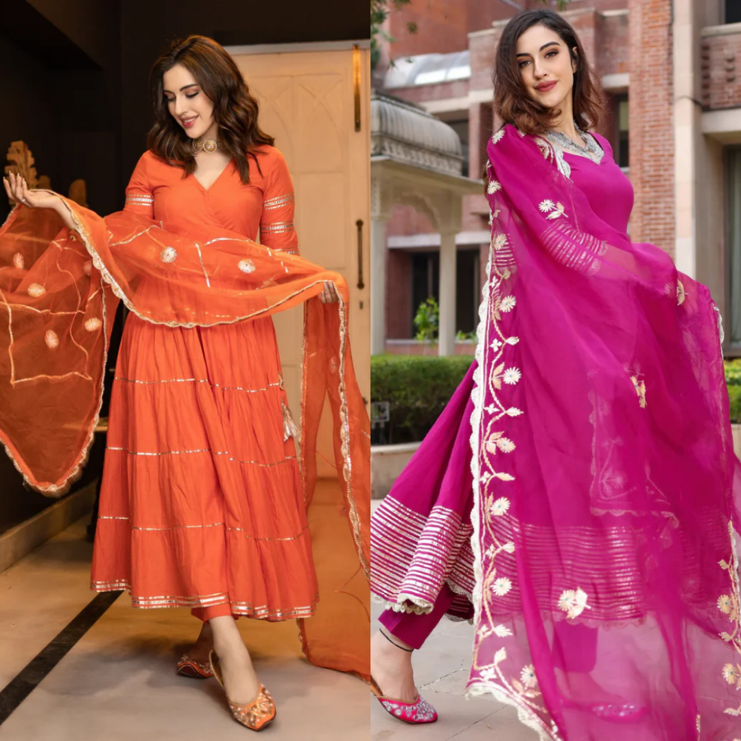 2 Combo Suit Set With Dupatta